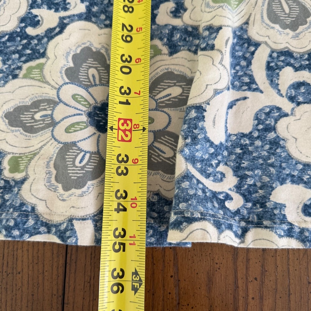 Patagonia Margo Dress Organic Cotton Blue Green Floral Sleeveless V-Neck Large - Picture 11 of 14